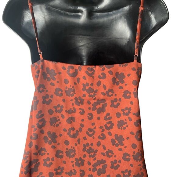 NWT a new day brown leopard prints tank top Size Small #73 - Picture 2 of 7